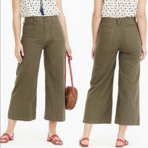 J Crew Point Sur Wide Leg Cropped Pants